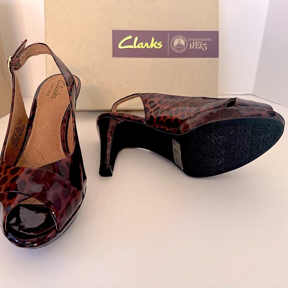 New Clark’s leopard heels